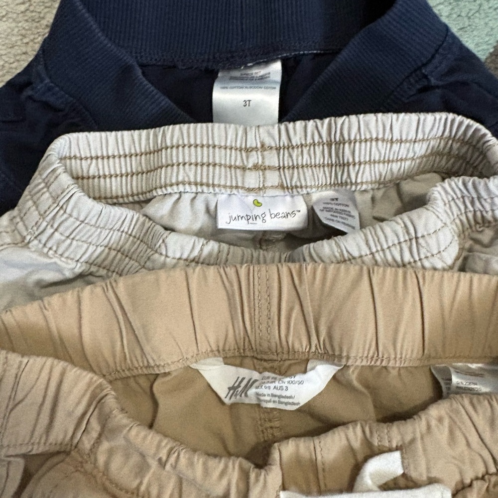 Jumping Beans Kids Shorts Set - Navy, Khaki, Cream - Picture 3 of 4
